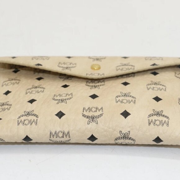MCM Visetos Envelope Clutch - Beige - Picture 4 of 12